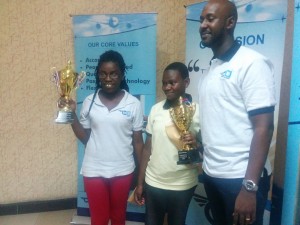 Phiona and Gloria with trophies